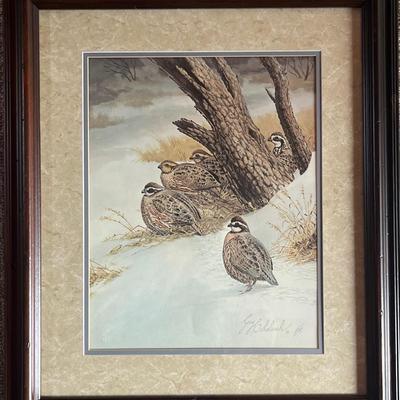 Guy Coheleach Offset Print “Bobwhites”