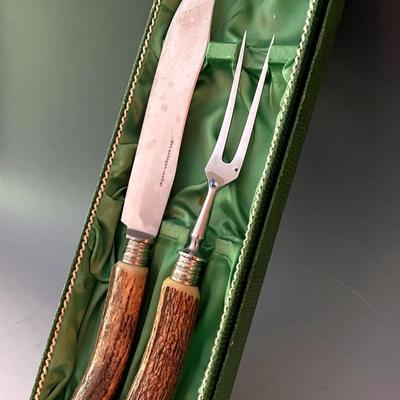 Vintage Solingen Carving Set, Germany 