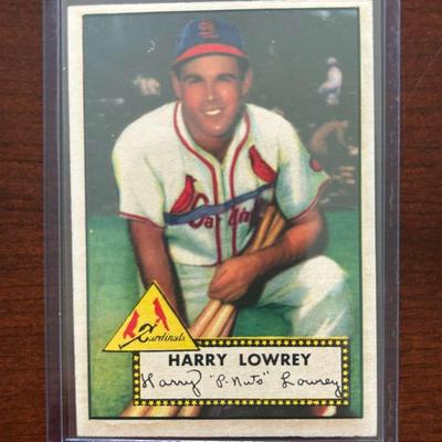 1952 Topps Baseball Card.  Harry Lowrey - St. Louis Cardinals. #111 Red Back