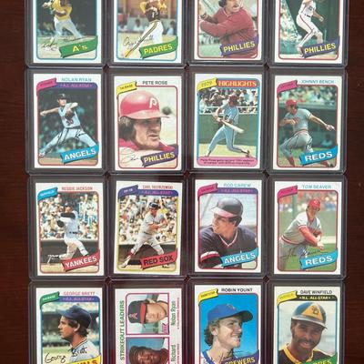 1980 Topps Baseball Cards Complete Set 1-728. Rickey Henderson Rookie

