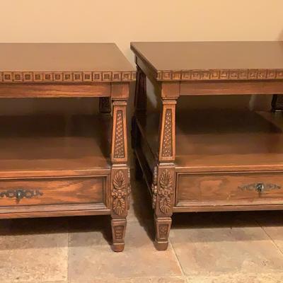 Pair Of Romweber Oak Side Tables