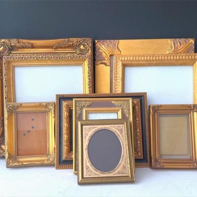 Gold Tone Picture Frame Grouping (9)