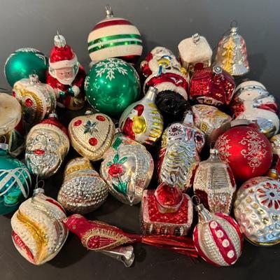 Newer & Vintage Blown Glass Christmas Ornaments (27)