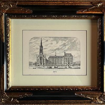 Print of St Xavier Church and College