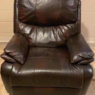 Faux Leather Deep Brown Manual Recliner