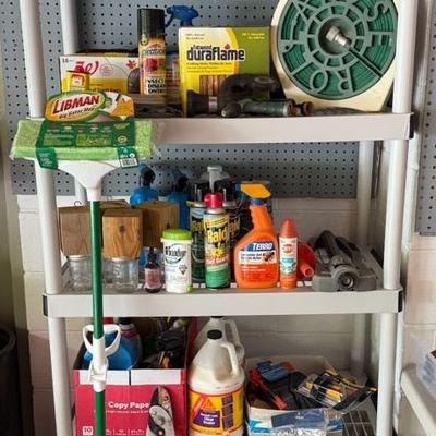 Plastic Storage Shelf With All Contents Included (Lawn & Garden, Outdoor, Cleaning Supplies)