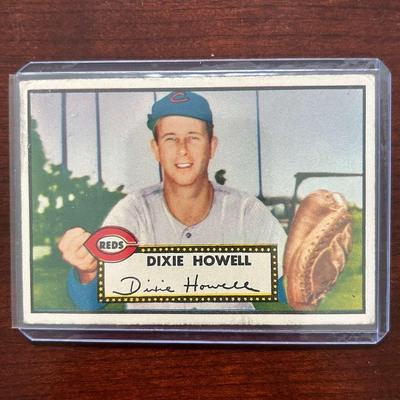 1952 Topps Baseball Card.  Dixie Howell - Cincinnati Reds. #135 Red Back