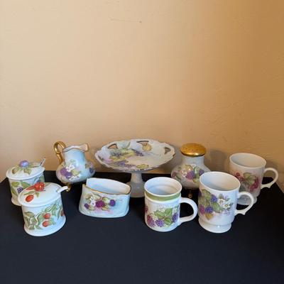Vintage Painted Fruits and Flowers