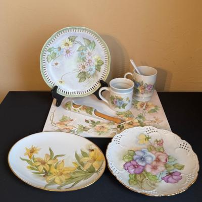Hand Painted Porcelain Pastel Florals