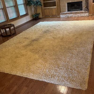 Large Ivory Shag Rug