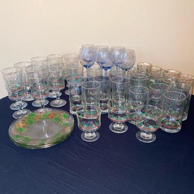 Assorted Christmas Glasses Plus