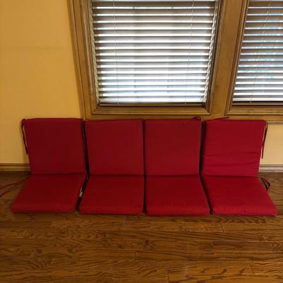 Pillow Perfect Red Patio Chair Cushions