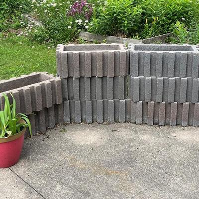 Cinder Block Planter Blocks – Set of 24 Heavy-Duty Retaining Wall Units