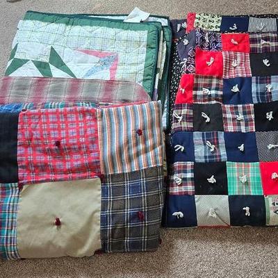2 Homemade Quits And Comforter 