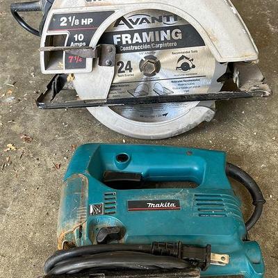 Craftsman 2 1/8 HP Circular Saw & Makita Jigsaw Set