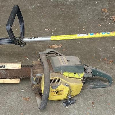 Stihl FS 38 Trimmer/Weed Wacker + Pioneer P28 Electric Chainsaw