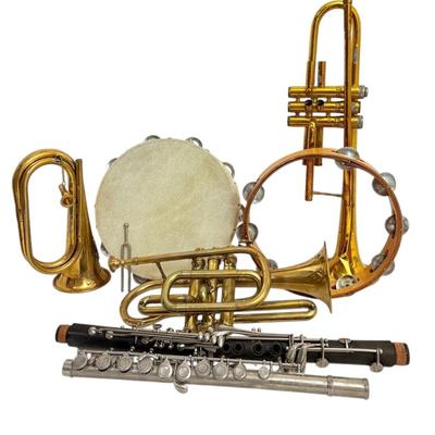 Brass And Woodwind Instruments For Display Or Repair- Flute, Clarinet, Trumpet, & More
