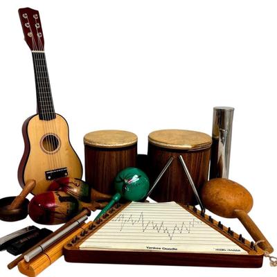 Variety Of Instruments - Bongos, Ukulele, Maracas, Music Maker, Harmonicas, & More