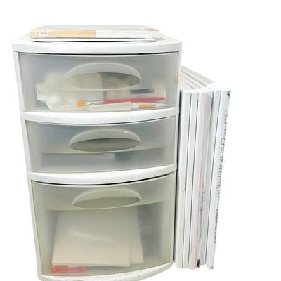 Storage Organizer With Painting Supplies- Acrylic & Watercolor Paint, Paintbrushes, Canvases, & More