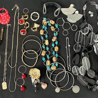 Assortment Of Gold And Silver Toned Costume Jewelry