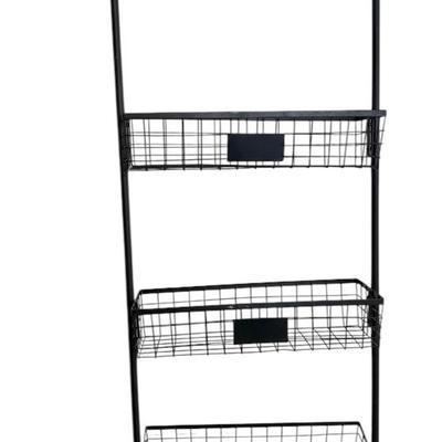 Black Metal Basket Shelf