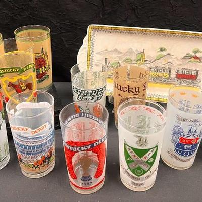 Sh403 vintage kentucky derby commemorative glasses