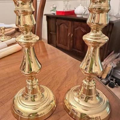 Collection of Baldwin Brass Candlesticks