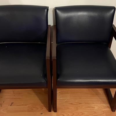 Lot 322: 2 Vinyl Lobby Arm Chairs