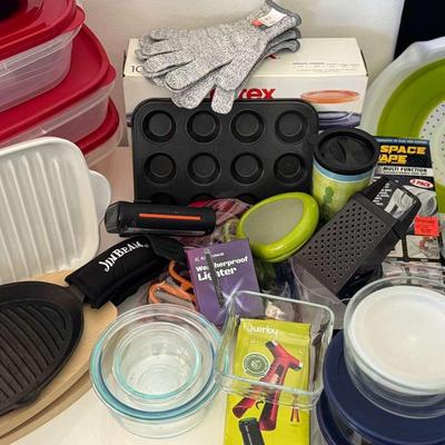 Lot : 119 Kitchen Storage, Scissors , Filters, And More!