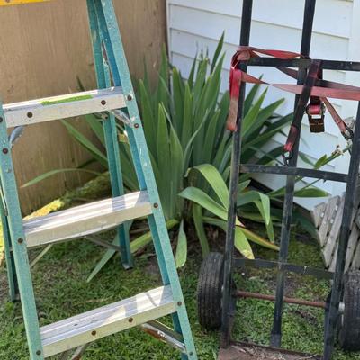 Lot 154:  Hand Truck And 4’Ladder