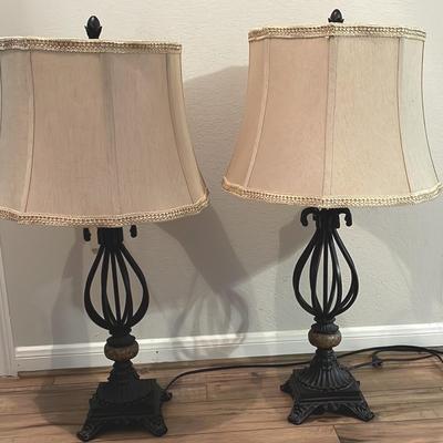 Pair Of Metal Lamps