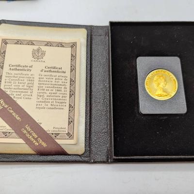1980 Canadian $100 22K Gold Coin 