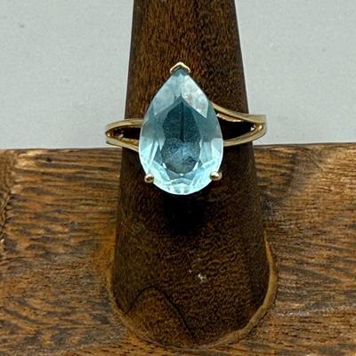10k Yellow Gold With 5 Carat Topaz Stone 
