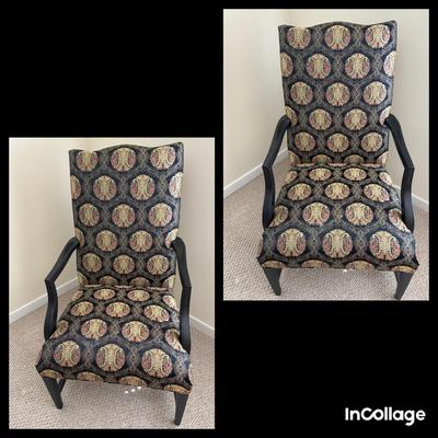 Pair Of Ethan Allen Upholstered Accent Chairs