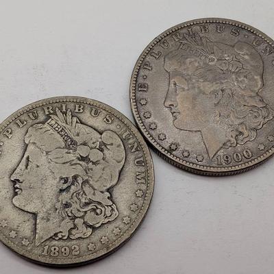 1892-O & 1900-O Morgan Silver Dollars