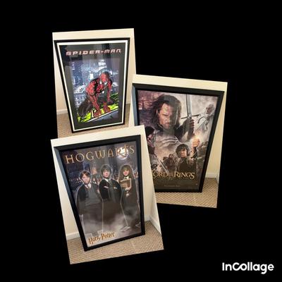 Three Classic Movie Posters-Harry Potter, Lord Of The Rings, Spiderman 