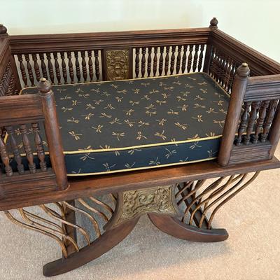 Vintage Carved Howdah Elephant Chair 