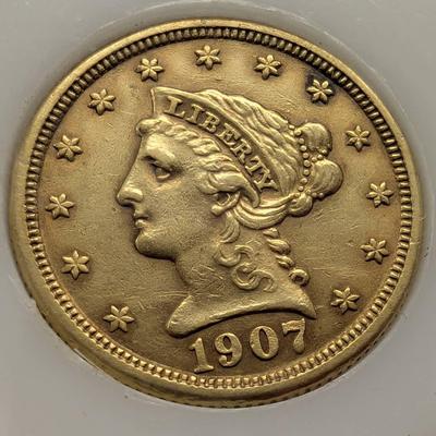 1907 $2.50 Liberty Head Gold Piece 