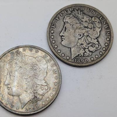 1890 & 1890-O Morgan Silver Dollar