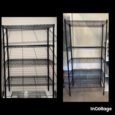 Pair Of Metal Shelves  
