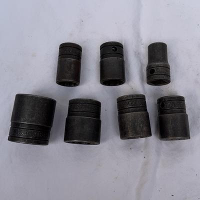 Snap-On 7 Impact 12 pt Sockets  1/2” Drive