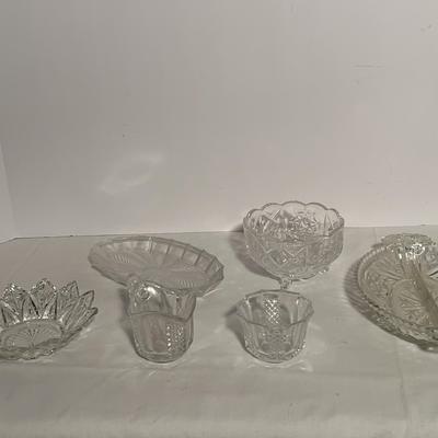 Vintage Glass Serving Set