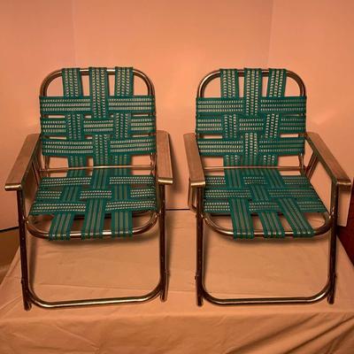 Lot Of 2 KIDS SIZE lawn Chairs 