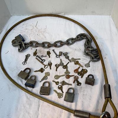 Lot Of Mismatched Locks And Keys