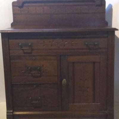 Antique Walnut Wash Stand