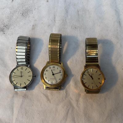 3 Vintage Timex Men’s Watches. As Is 