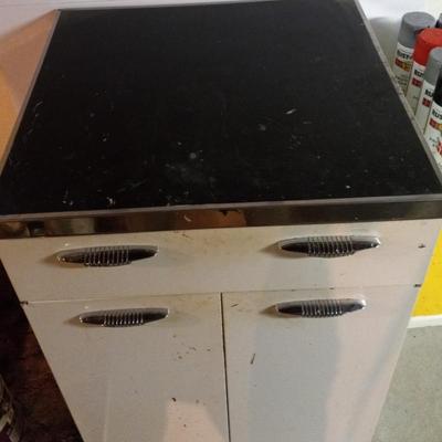 Metal Chest And Metal Shelf