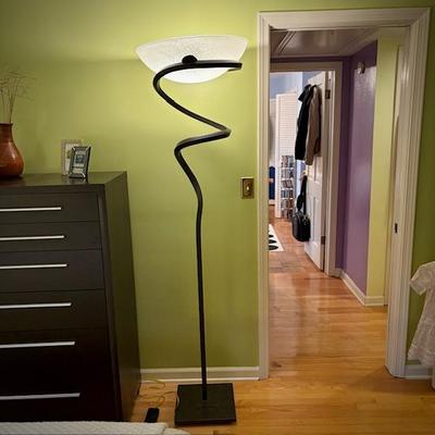 Enzo Ciampalini "Alfea" floor lamp with Murano glass shade