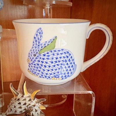 Herend porcelain hand-painted fishnet animals