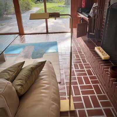 Brass floor lamp